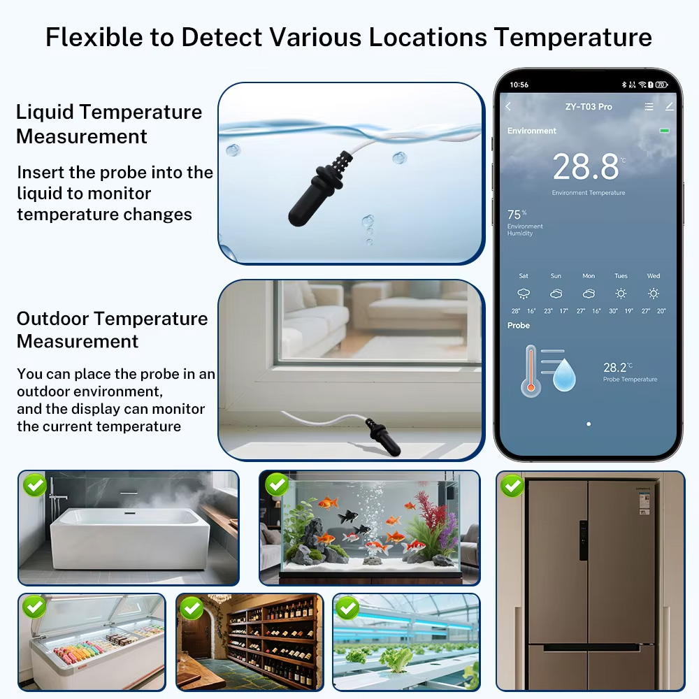 External Waterproof Probe Temp - Digital Hygrometer Probe recension och pris